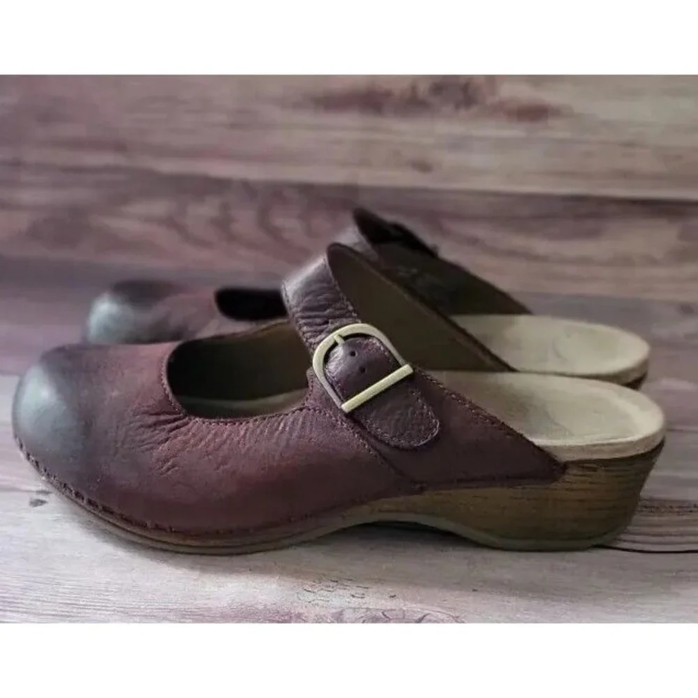 Dansko Womens Sandals Size 39 9 Martina Mule Purple - Picture 3 of 6